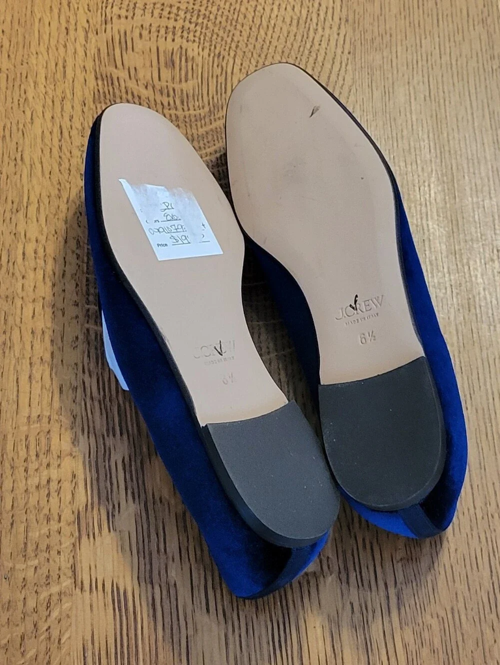 J. Crew Made-in-Italy Smoking Slippers - navy, red - Picture 12 of 13